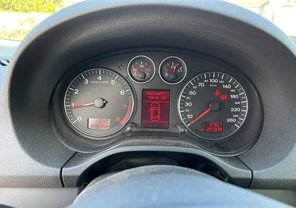Audi A3 cena 14500 przebieg: 202000, rok produkcji 2004 z Kłobuck małe 67
